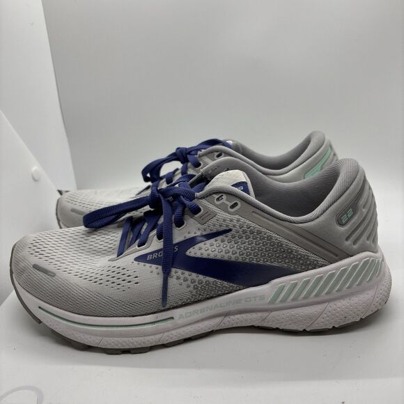 Brooks Adrenaline GTS 22 Gray Blue Running Shoes Womens Size 9.5 B - Picture 6 of 14